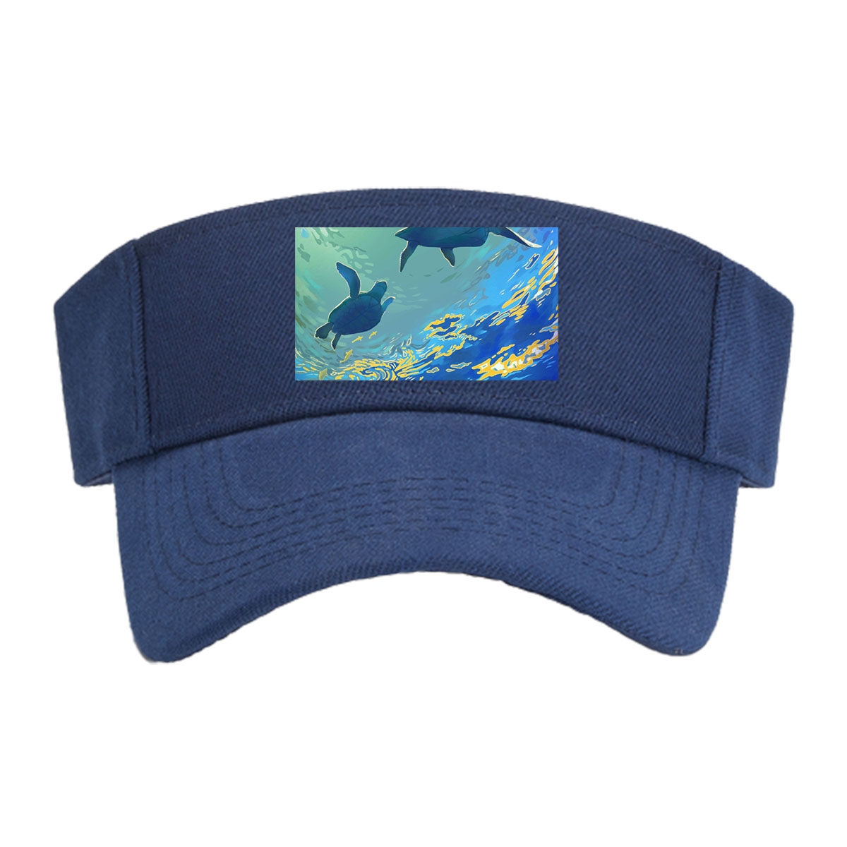 Sea Turtles Gliding Through Sunlit Waters -  Visor cap
