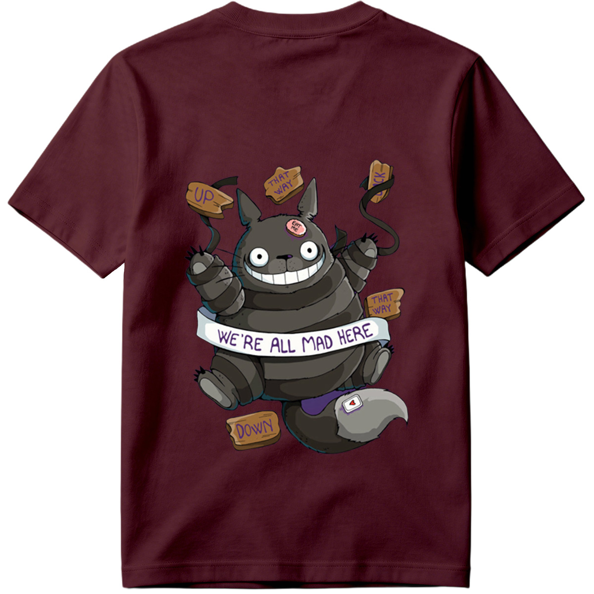 Totoro Meets Alice in Wonderland: We're All Mad Here - Tee