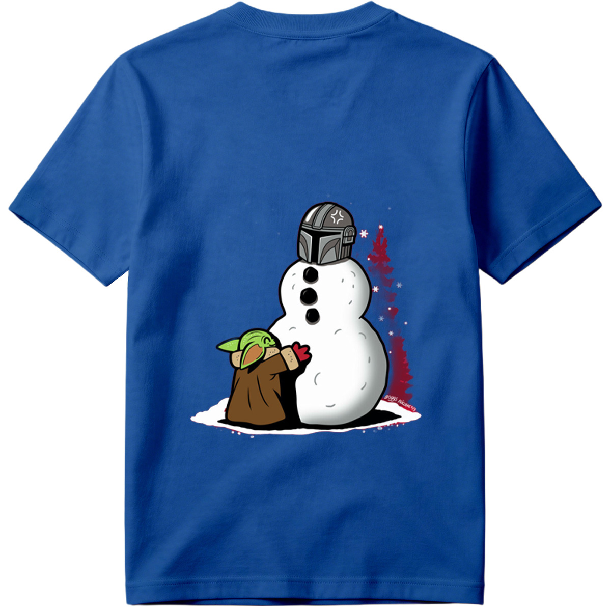 Mandalorian Snowman with Grogu - Tee