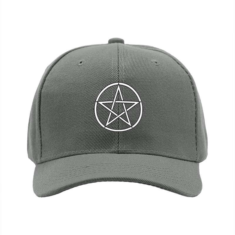 1pc New Baseball Cap with Pentagram Print Design Unisex Adjustable Hat for Outdoor Activities and Casual Wear Suitable for Adults Who Love Unique Symbolic Style