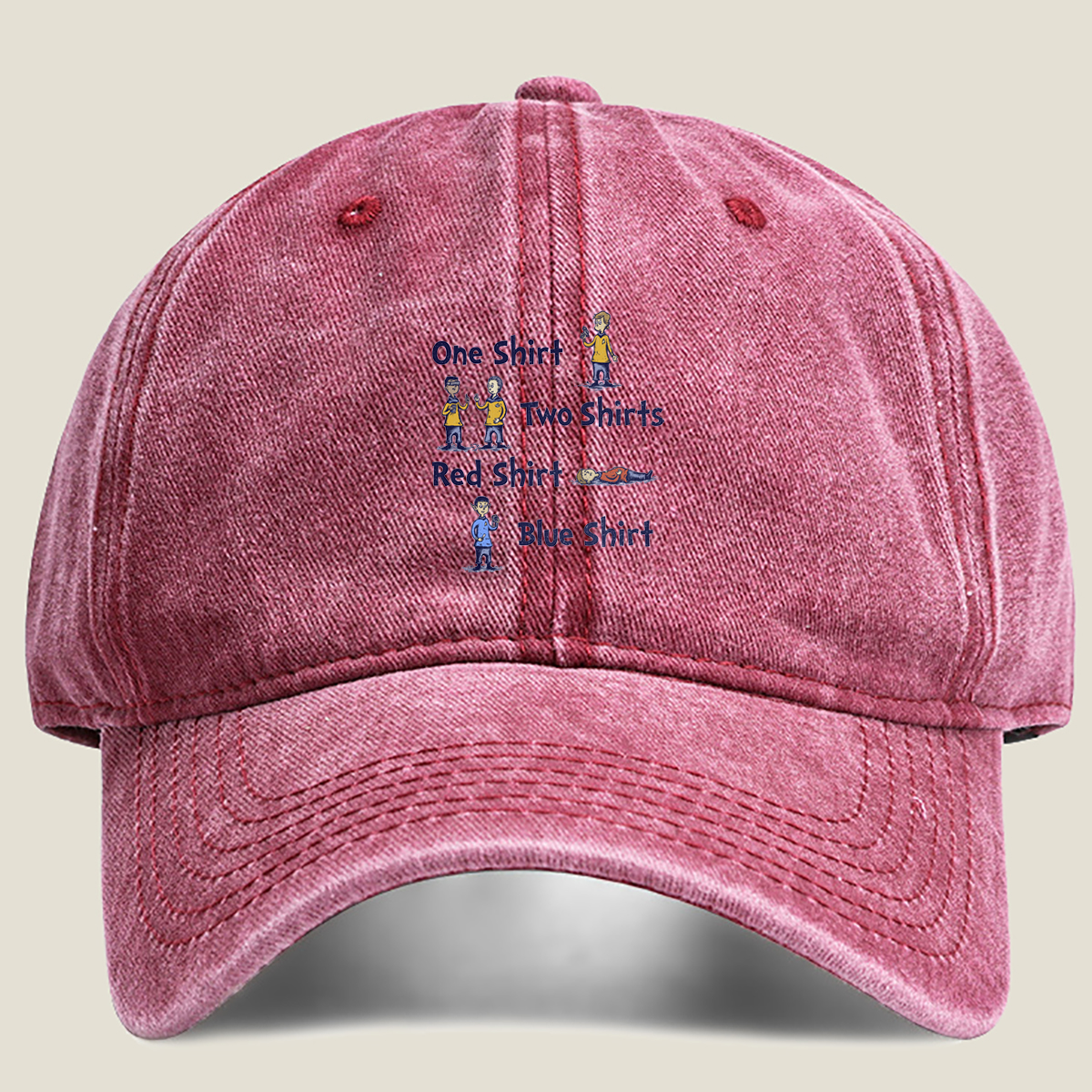 Star Trek: One Shirt, Two Shirts, Red Shirt, Blue Shirt - Washed Denim - Baseball Cap