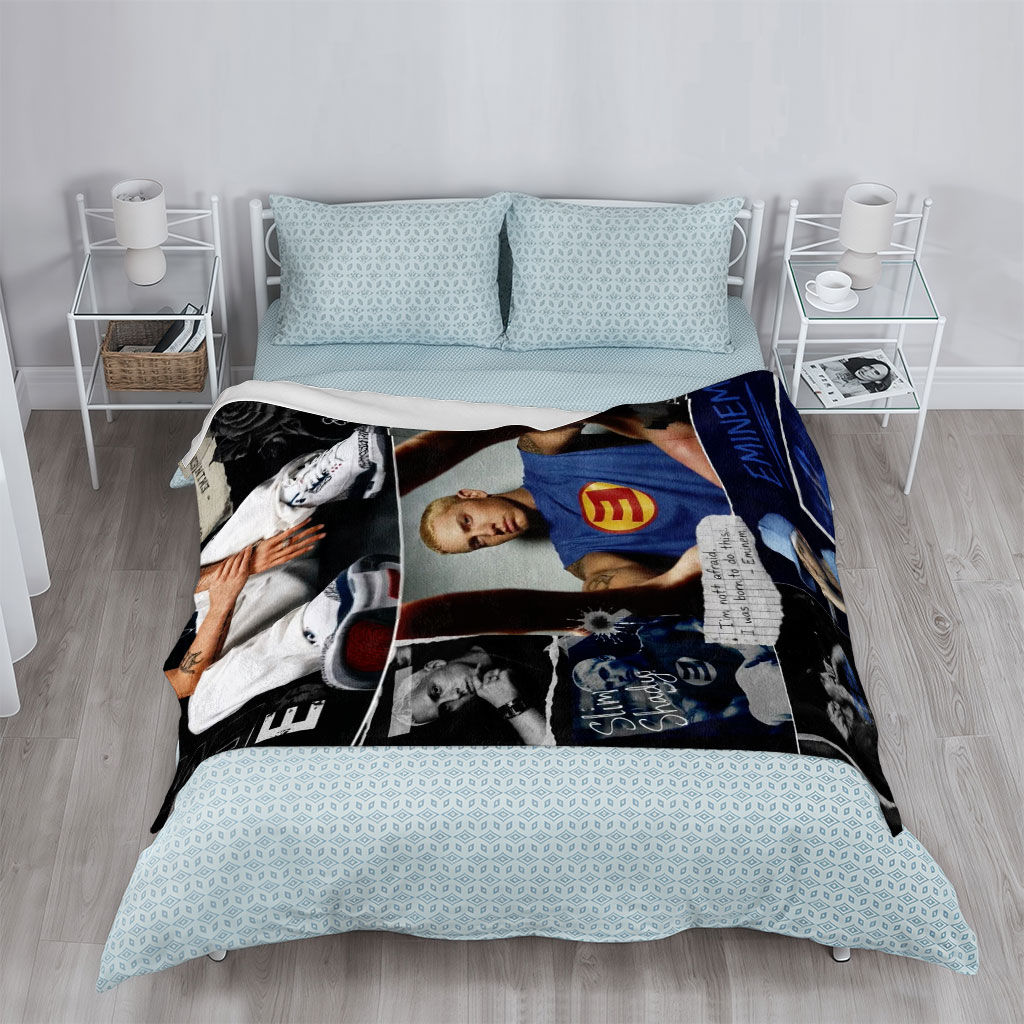 Eminem Collage - Iconic Moments and Quotes from the Rap Legend - Blankets