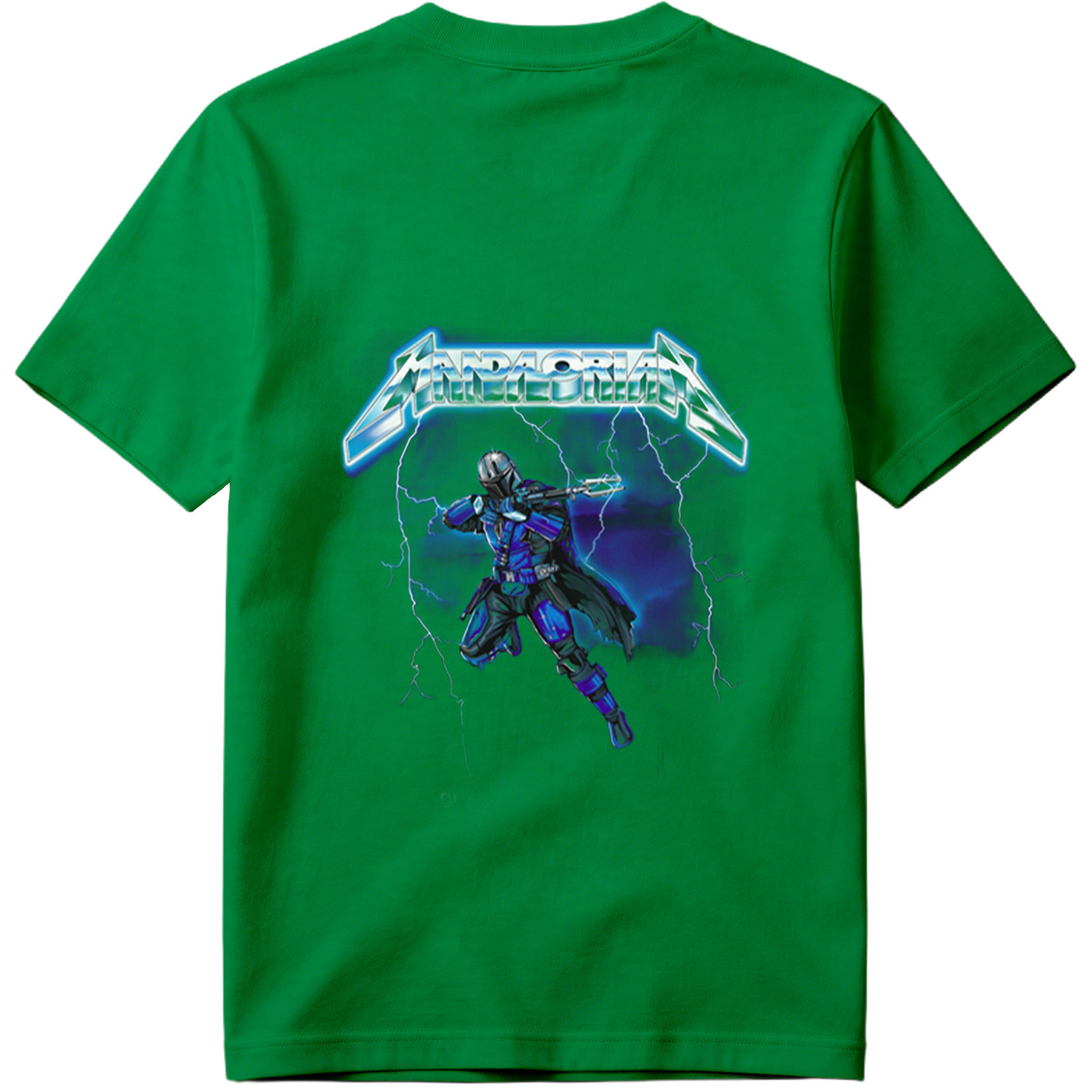 Mandalorian: The Armored Warrior in Stormy Skies - Tee