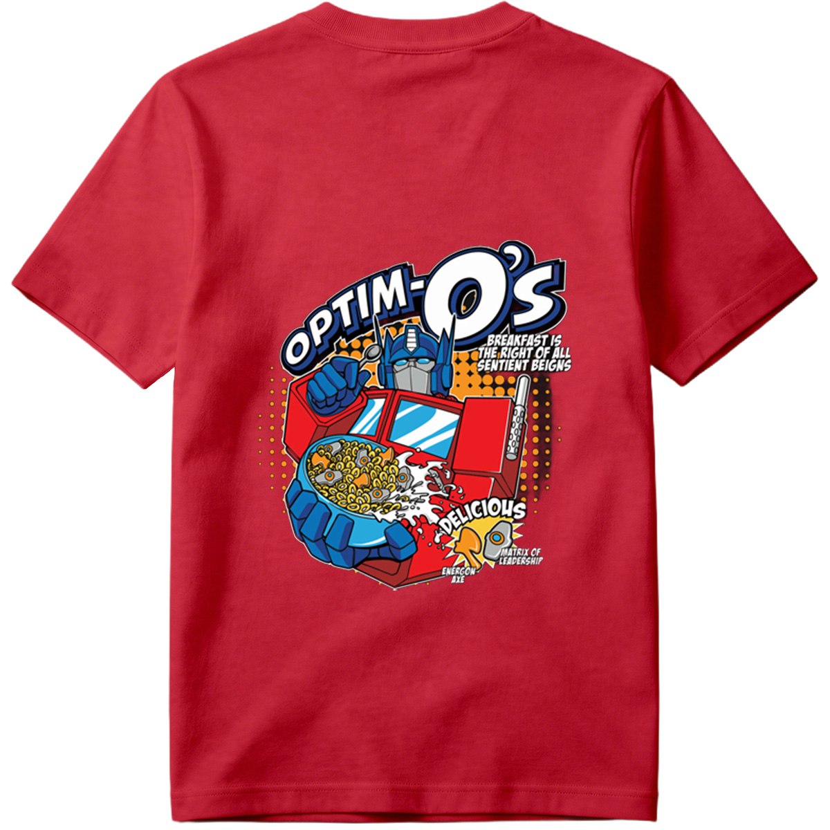 Optim-O's: Transformers Breakfast Cereal Featuring Optimus Prime - Tee
