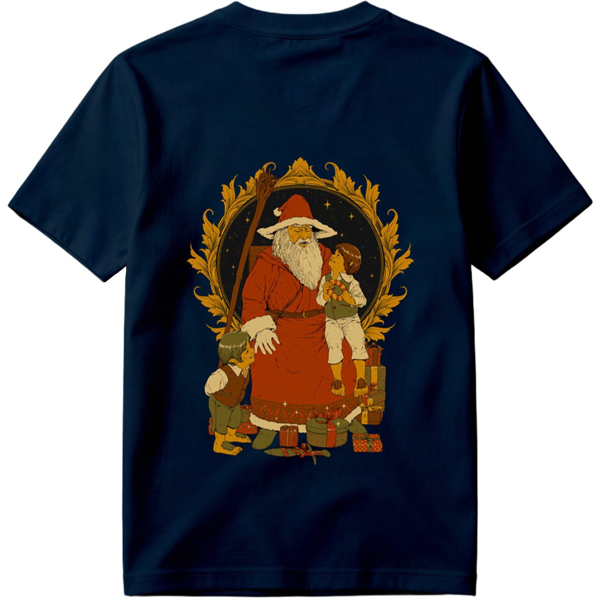 Santa Claus with Children and Gifts - Tee