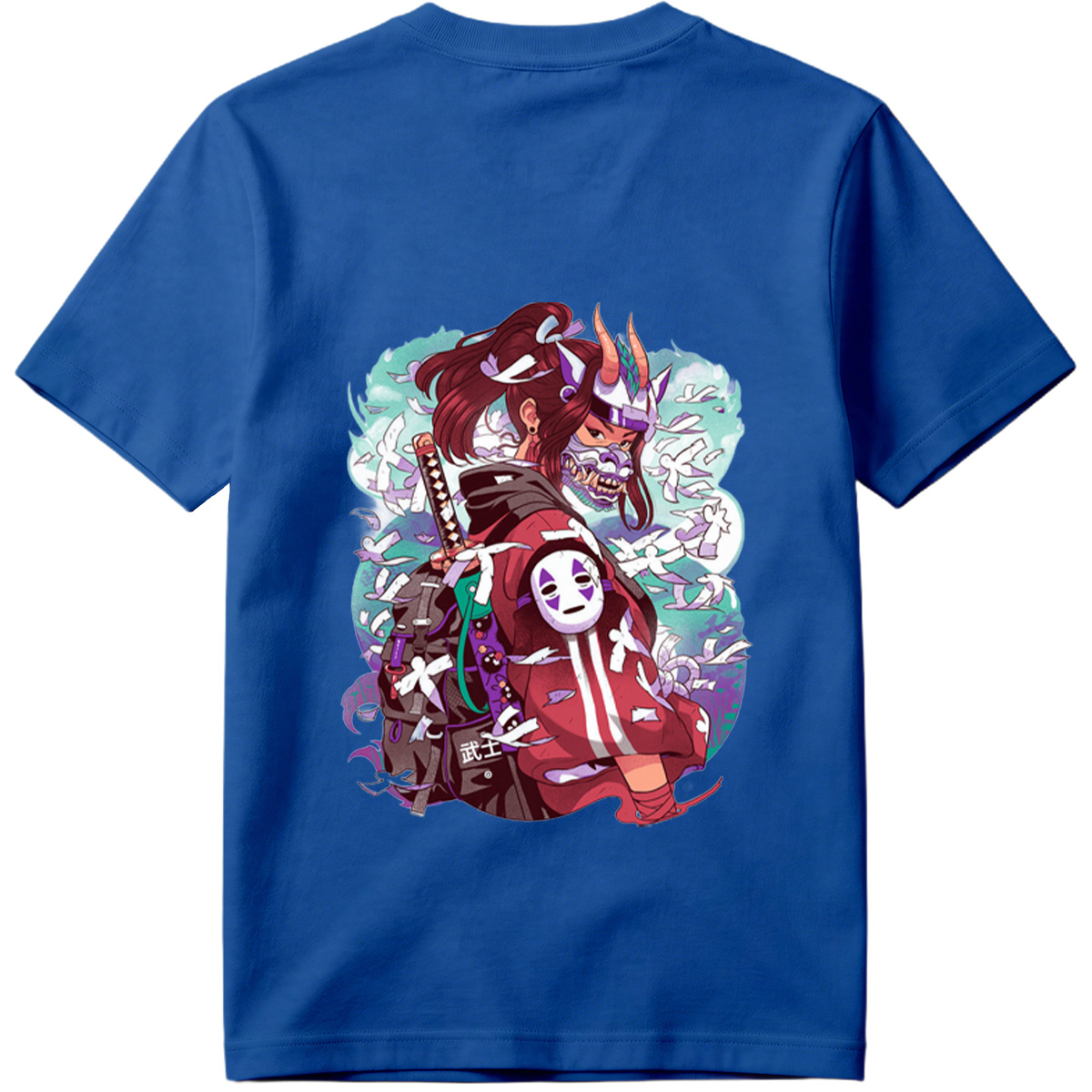 Samurai Warrior with Mask and Katana - Tee