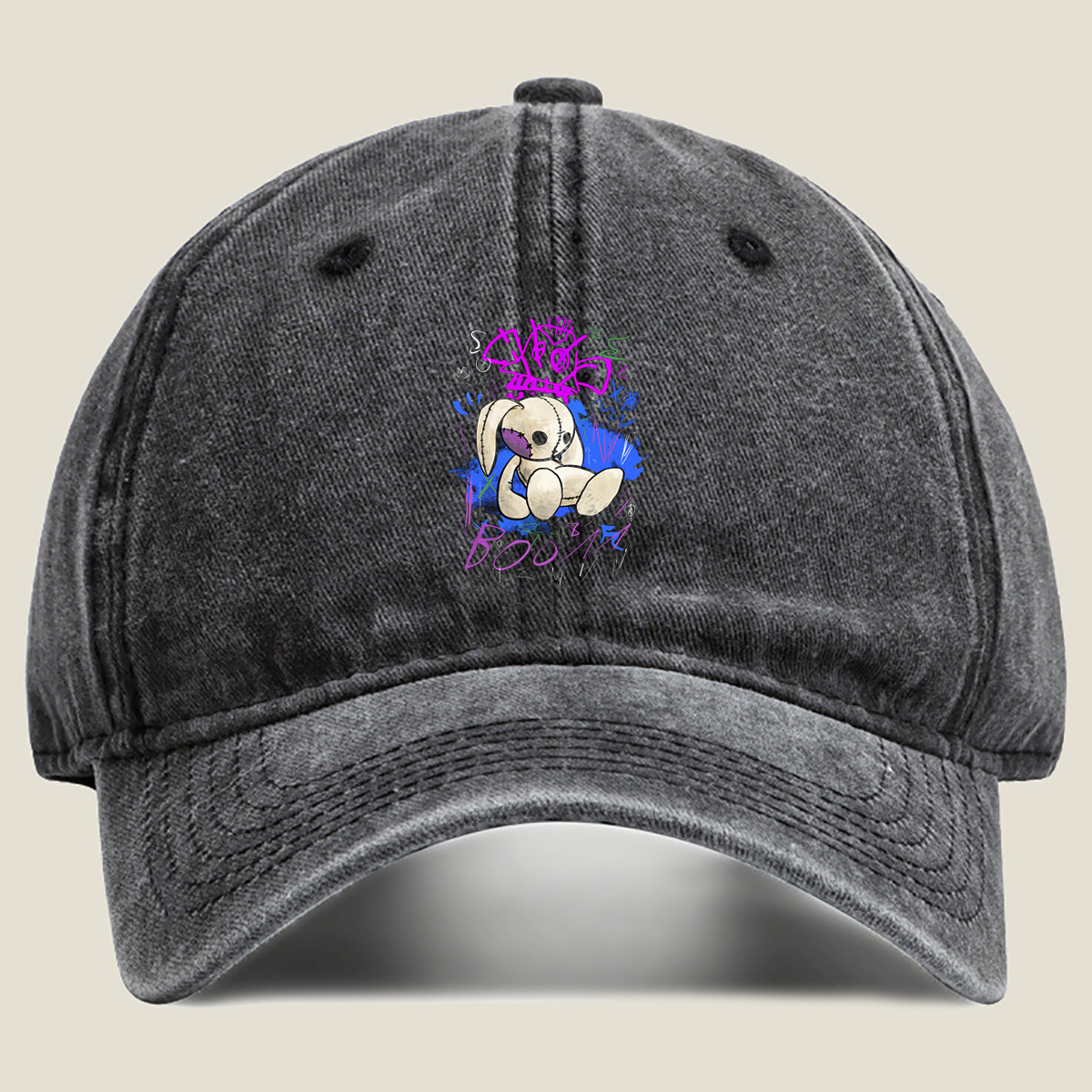 Bunnie Boom - Washed Denim - Baseball Cap