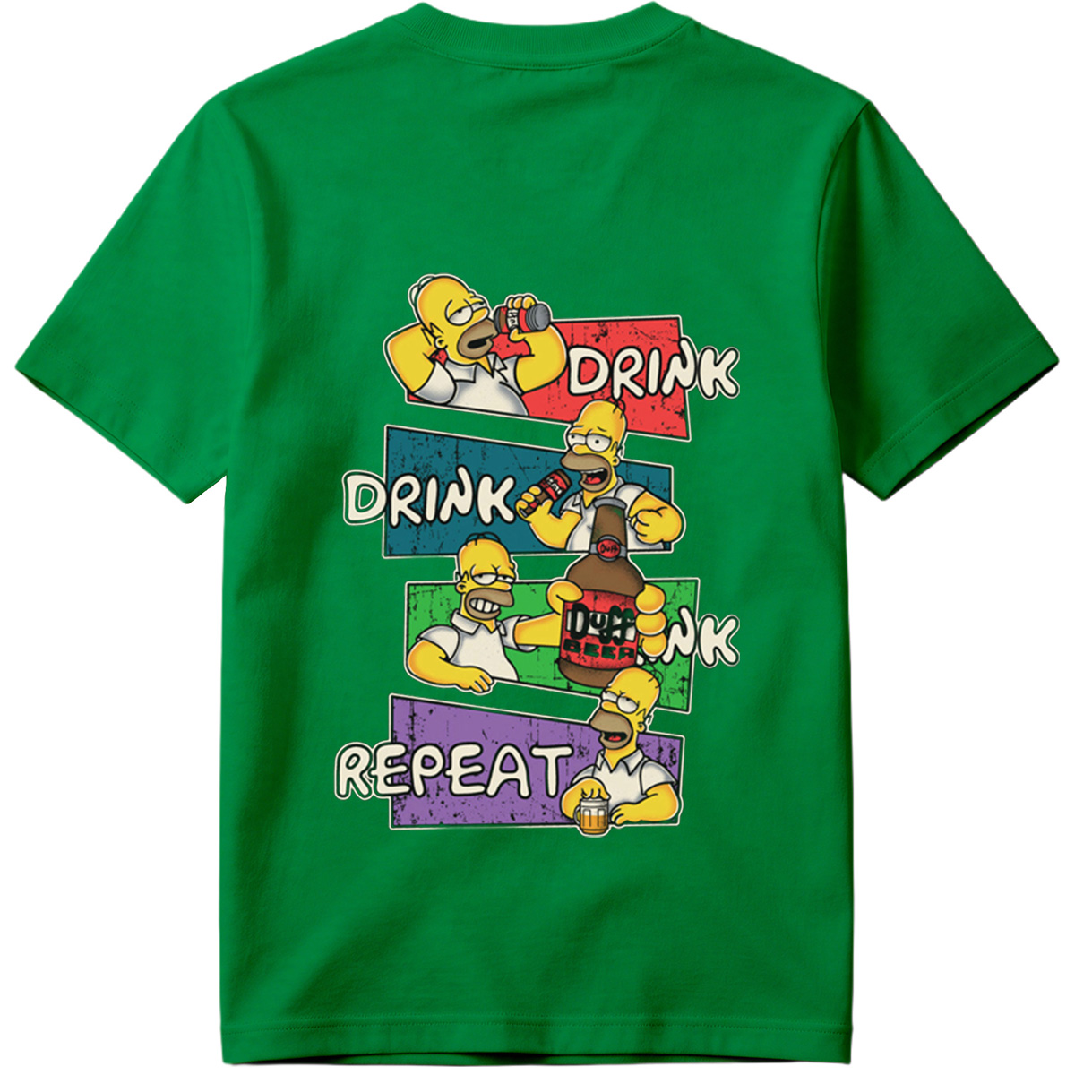 The Simpsons Homer Drink Duff Beer Repeat - Tee
