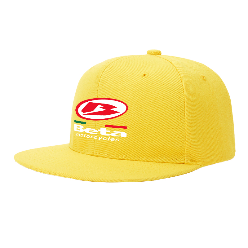 Flat Brim Baseball Cap Beta Motorcycles Logo Print Streetwear Underground Skate Style for Bike Riders and Urban Explorers