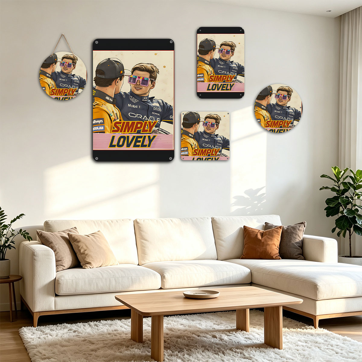 Max Verstappen and Lando Norris in Racing Gear, 