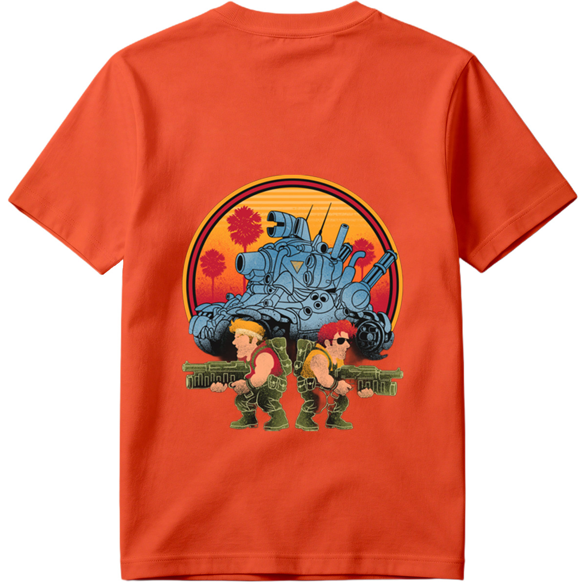 Double Dragon: Billy and Jimmy with Tank in Sunset - Tee