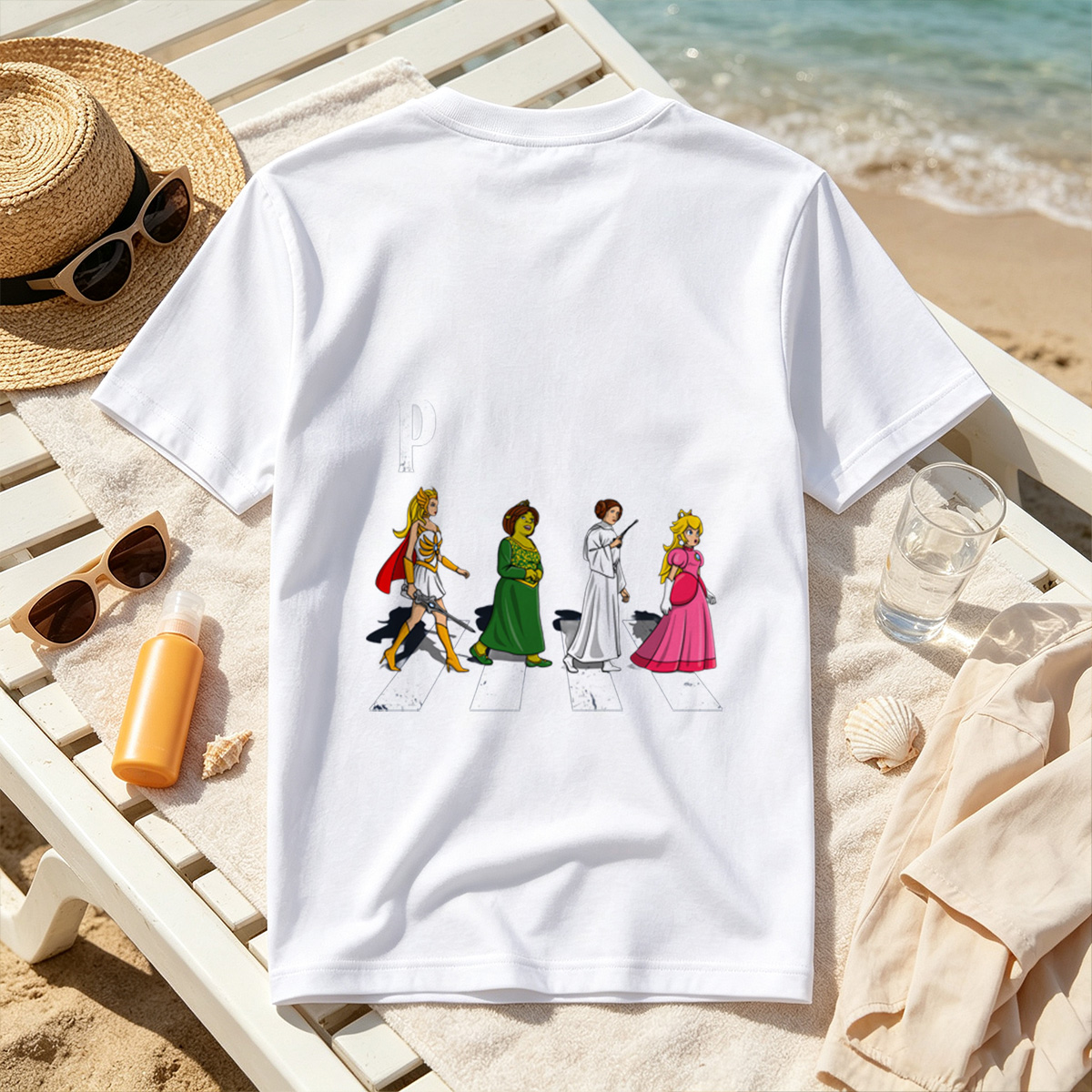 The Princesses: Wonder Woman, Shrek, Princess Leia, and Princess Peach - Tee