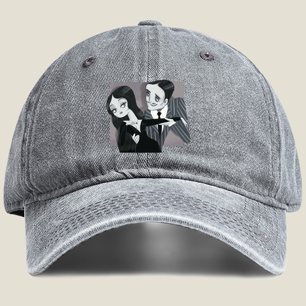 The Addams Family: Morticia and Gomez - Washed Denim - Baseball Cap