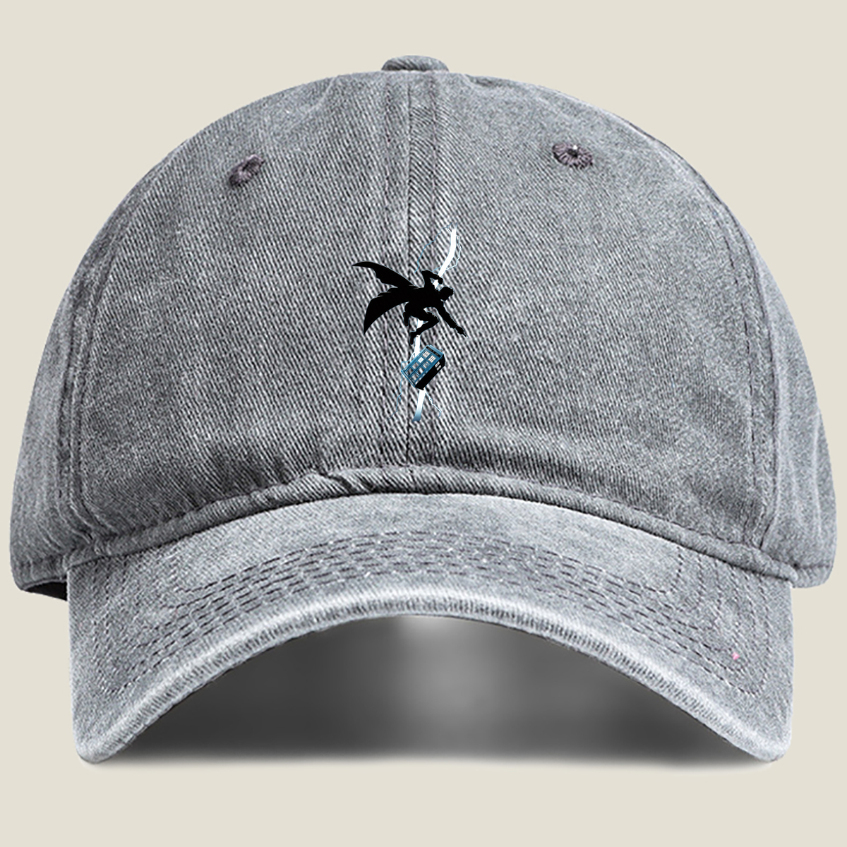 Batman and the TARDIS: Thunder Strike - Washed Denim - Baseball Cap