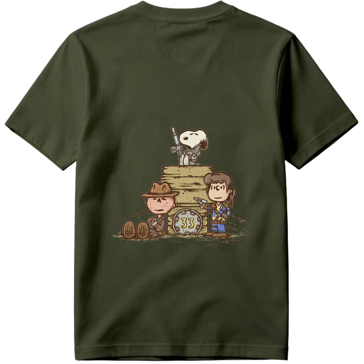 Snoopy, Charlie Brown, and Peppermint Patty in Fallout 33 - Tee