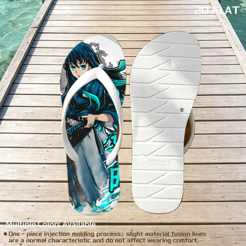 Demon Slayer: Mugen Train - Muichiro Tokito, Water Breathing Technique -  flip-flops
