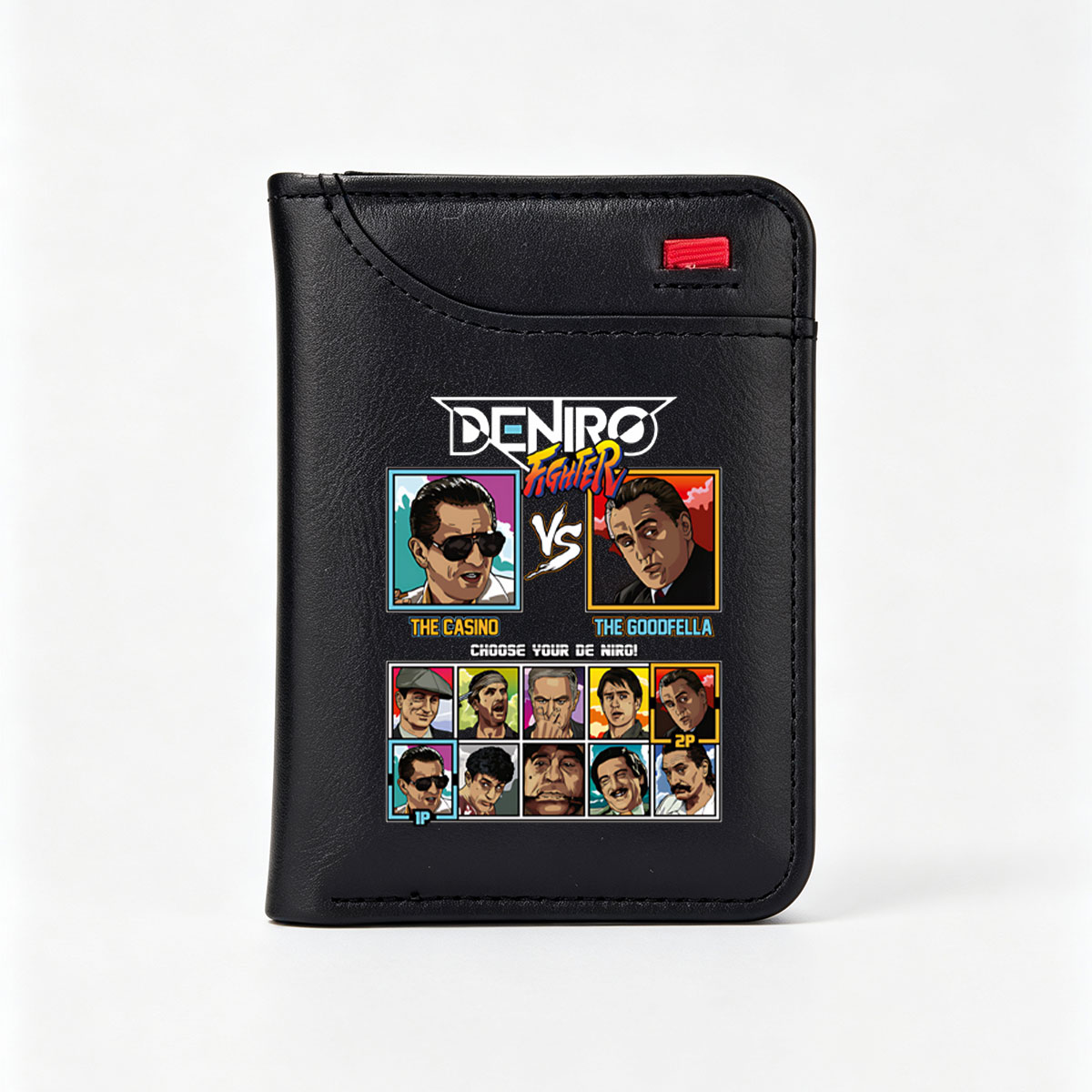 De Niro Fighter: The Casino vs The Goodfella - Choose Your De Niro Character - Vertical Style Wallet