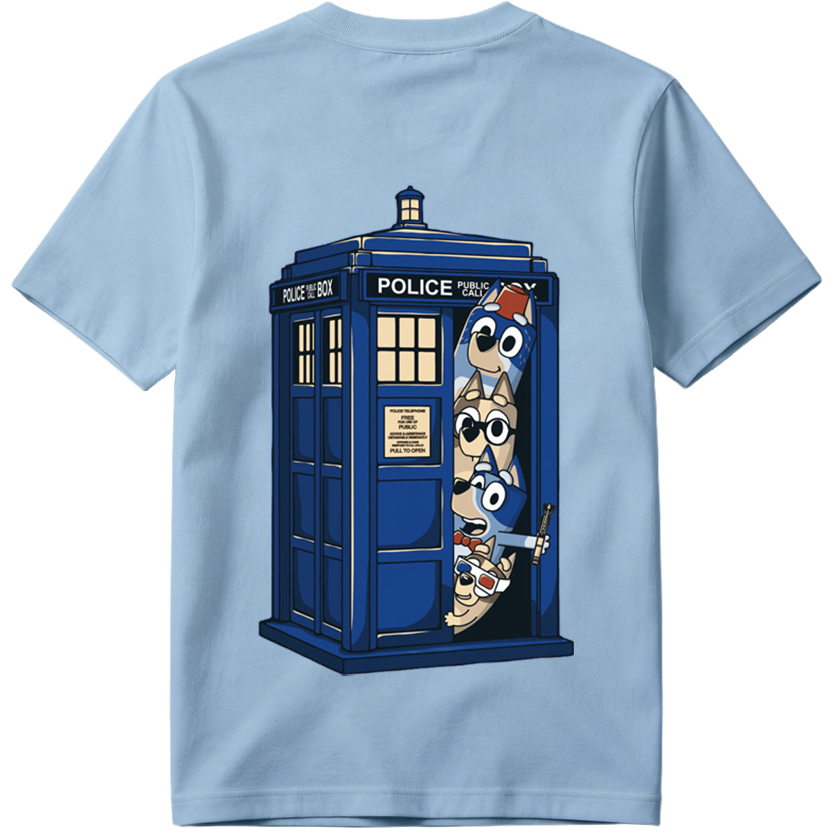 Bluey and Family in the TARDIS - Tee