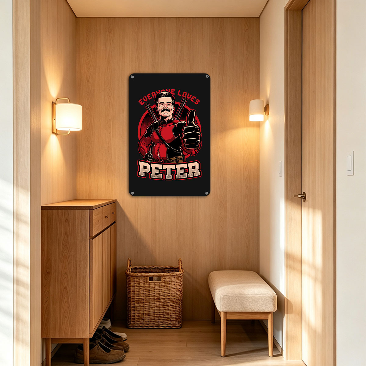 Everyone Loves Peter - Deadpool Parody Character - painting