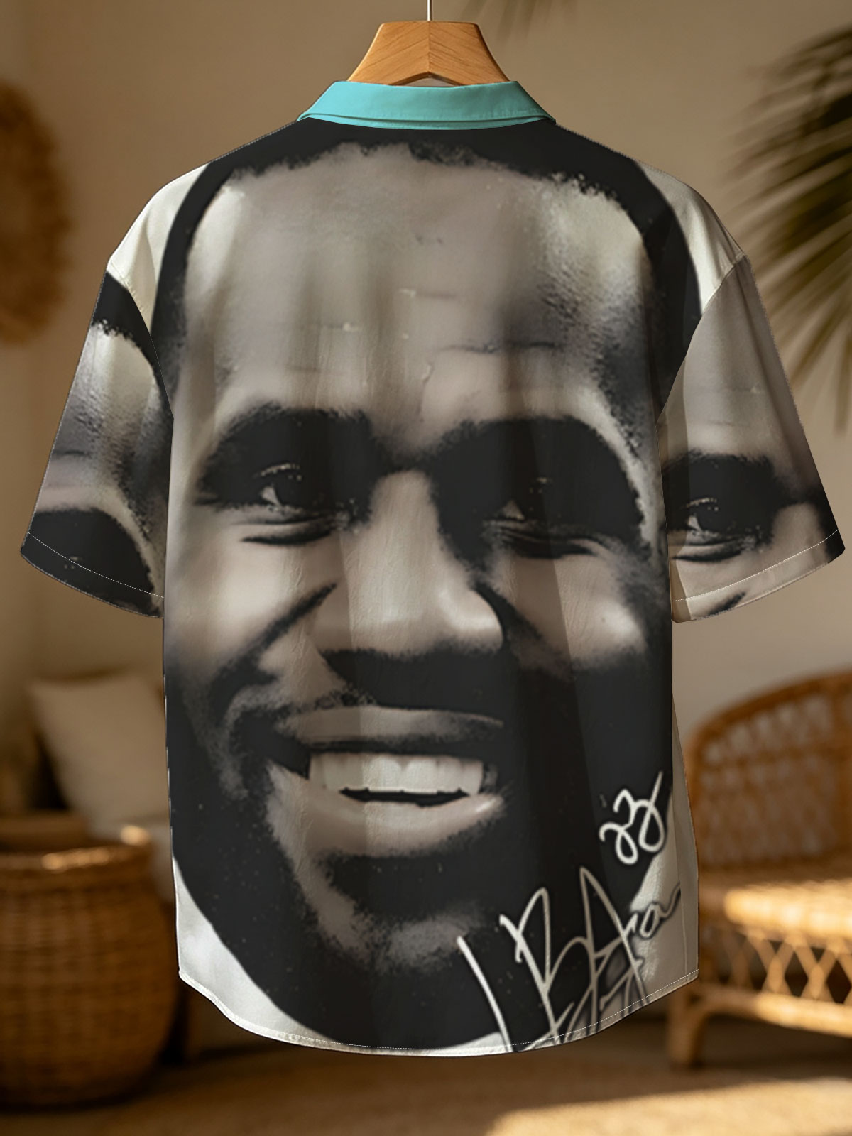 LeBron James Smiling Portrait with Signature -  Shirt
