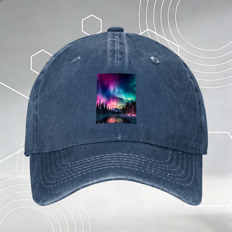 New Baseball Cap with Chess King & Queen Print 