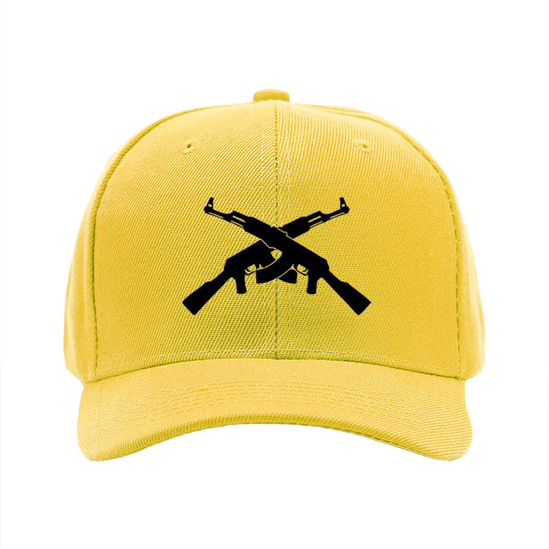 1pc New Baseball Cap with Crossed Guns Print and Bold Text Design Unisex Adjustable Hat for Outdoor Activities and Casual Wear Suitable for Adults Who Love Edgy Street Style and Fashion Statements