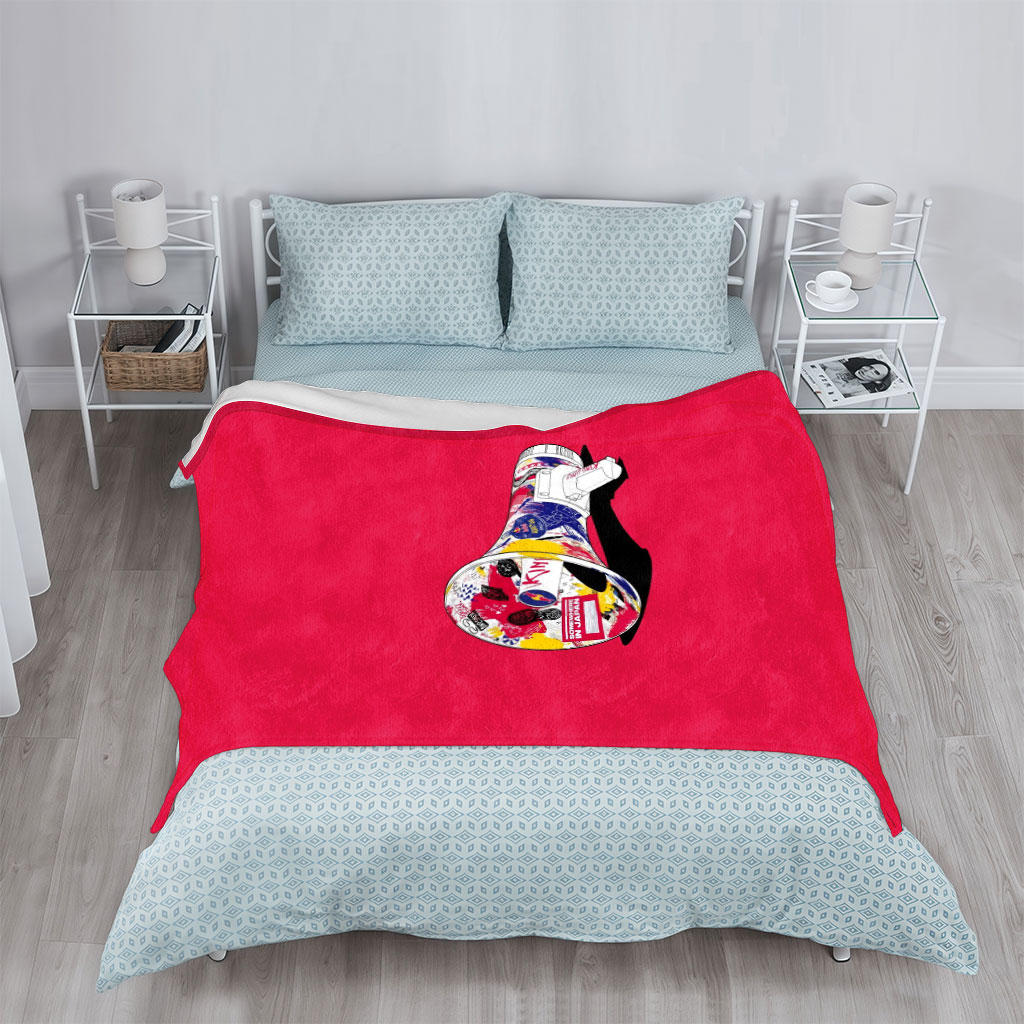 Kiwibank Megaphone on Red Background - Blankets