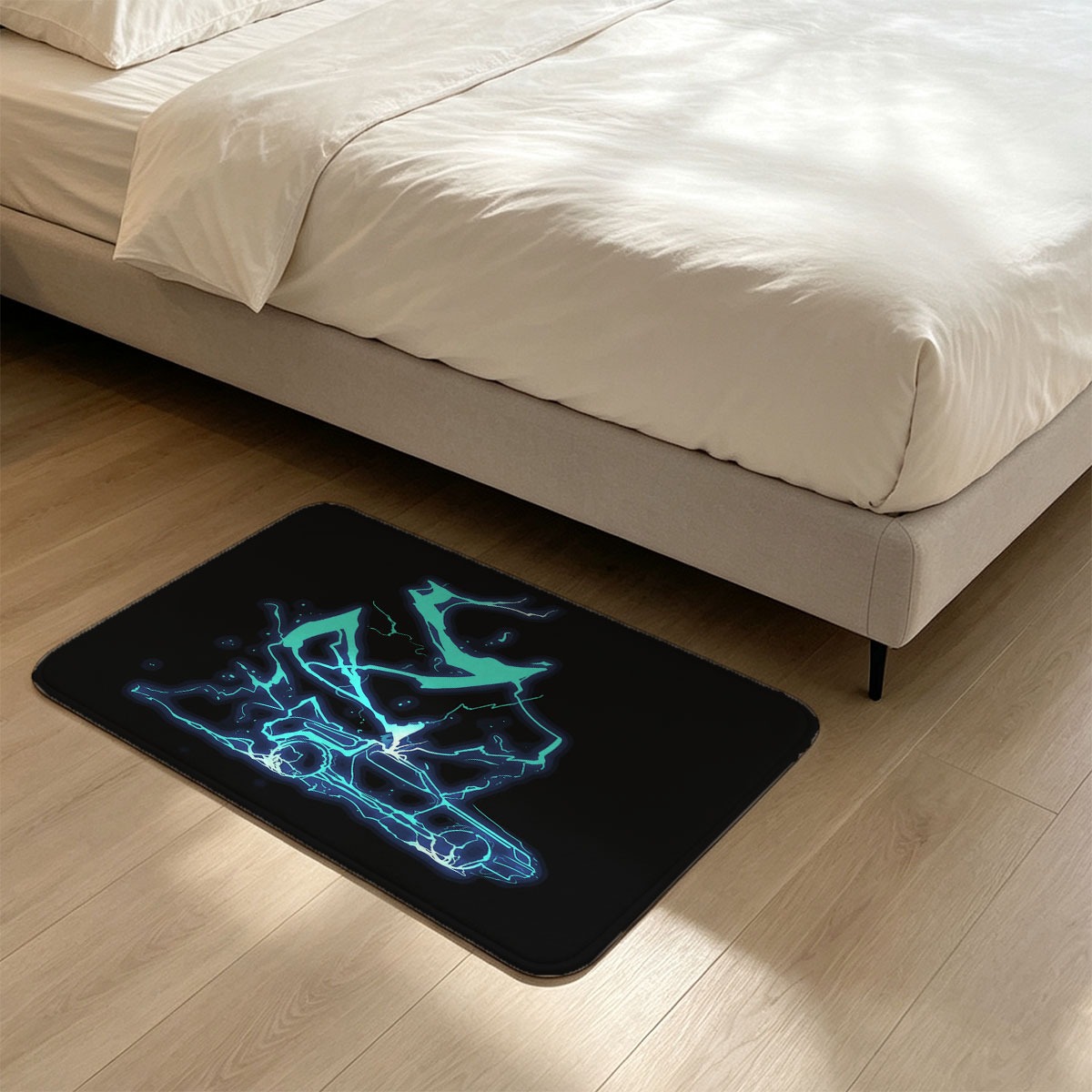 Electric Dragon and Car Fusion Art - Flannel floor mat