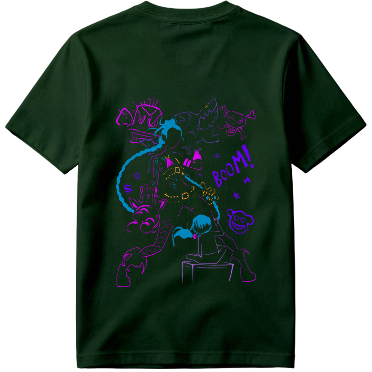 Doraemon and Friends in Neon Chaos: Boom! - Tee