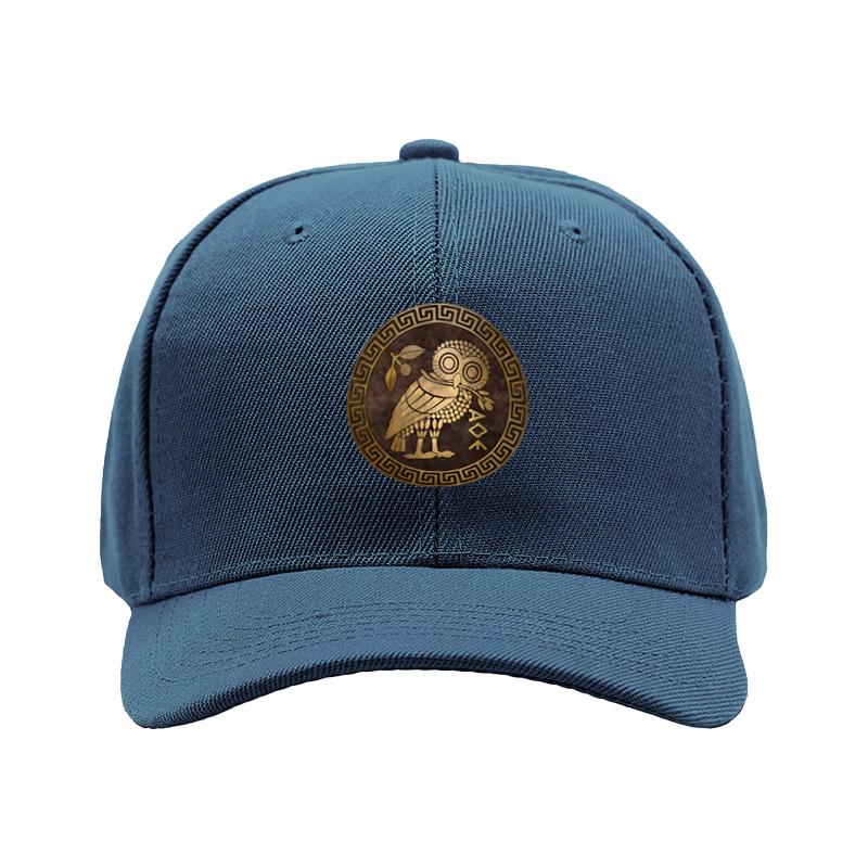 1pc New Baseball Cap Owl Pattern Greek Style Print Unisex Adjustable Hat for Outdoor Activities and Casual Wear Adults Fashion Accessory