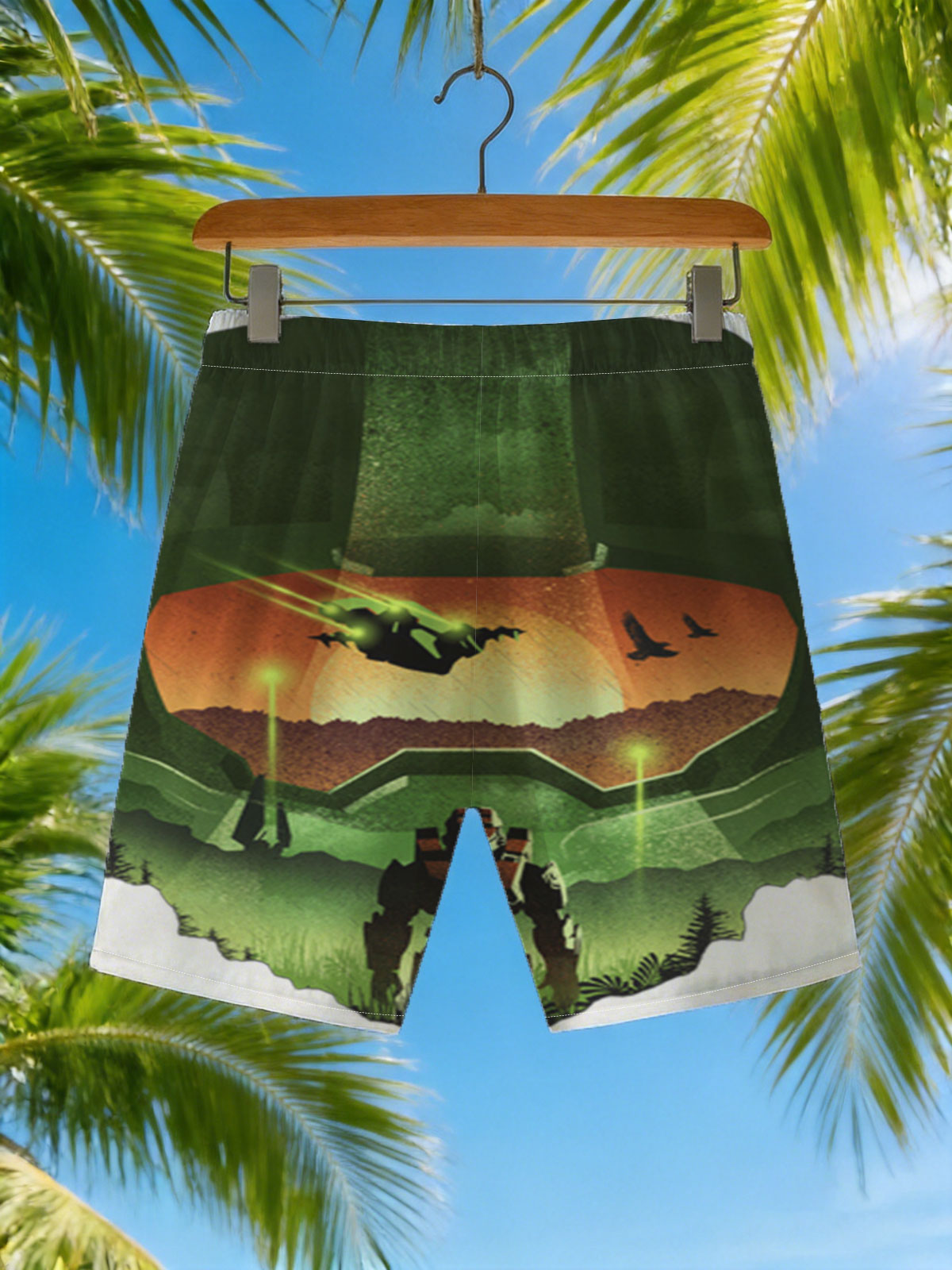 Master Chief in Halo: A Soldier's View from the Helmet -  Beach shorts