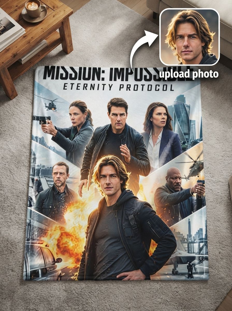 Custom Photo Face Flannel Blanket Personalized Movie Poster Throw Warm Anti Pilling Plush Fleece Bed Couch Cover Ideal