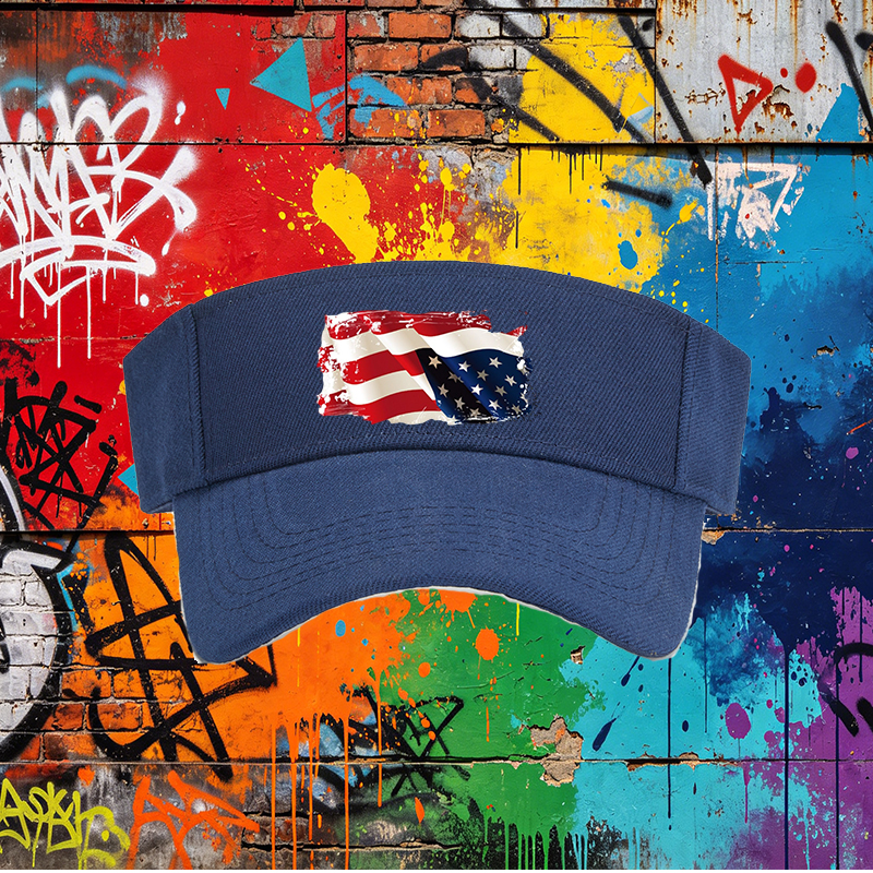 Unisex Classic Mesh Cap with USA Flag Print - Lightweight Breathable Sun Hat for Outdoor Activities, Ideal for Adults Seeking Patriotic Style and Comfort During Beach, Camping, or Travel Adventures