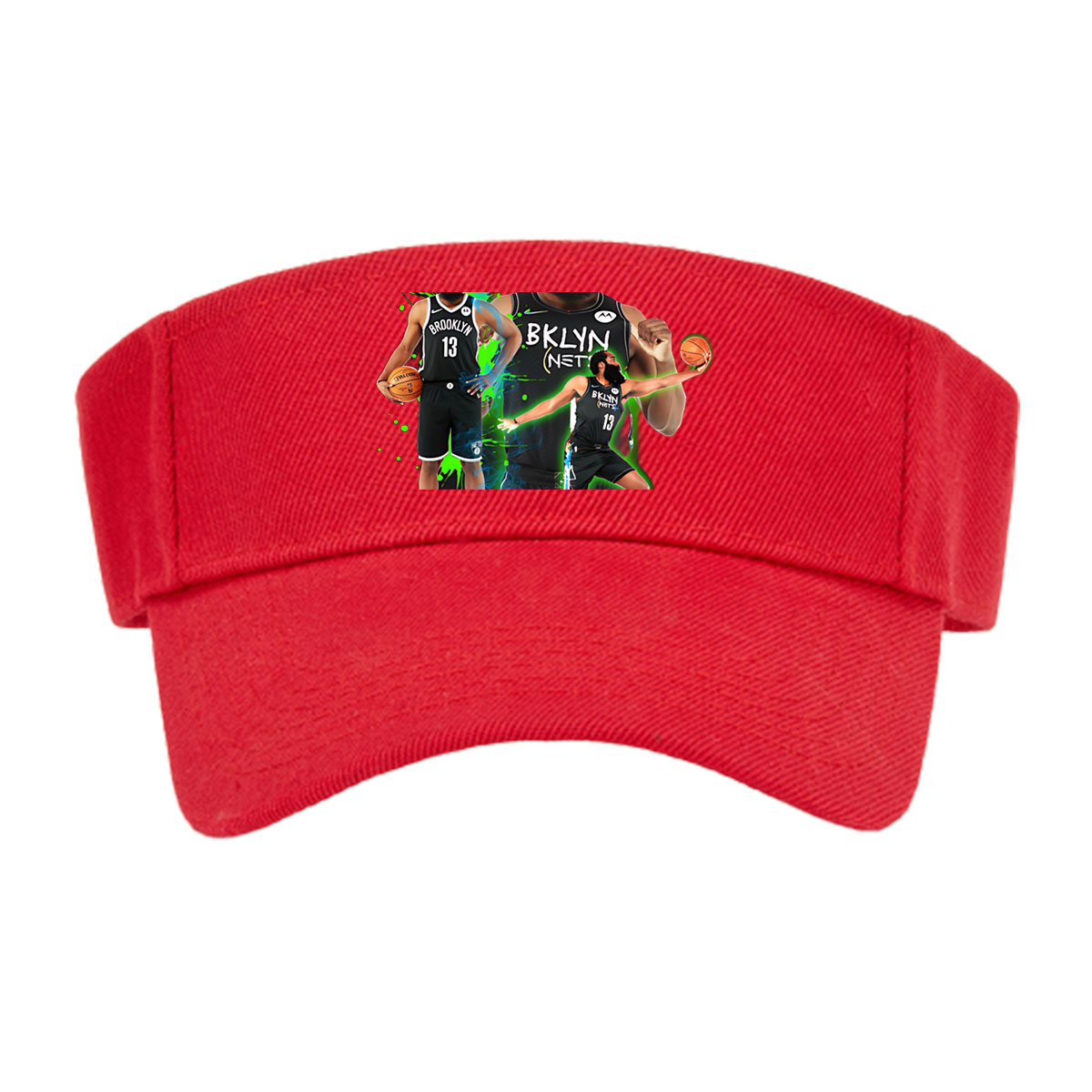 James Harden in Brooklyn Nets Jersey, Dynamic Basketball Action Pose -  Visor cap