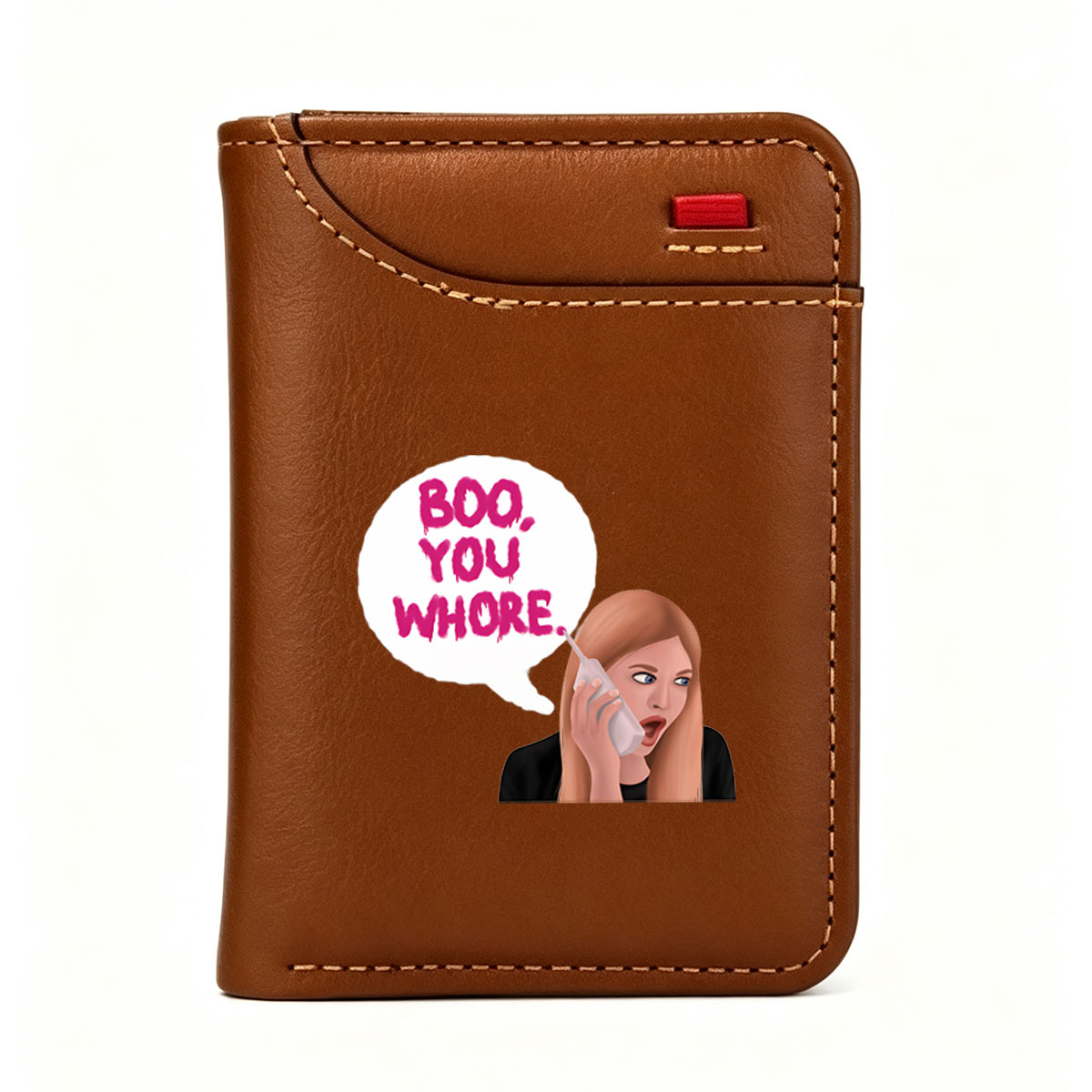 Woman on Phone with Speech Bubble Saying 