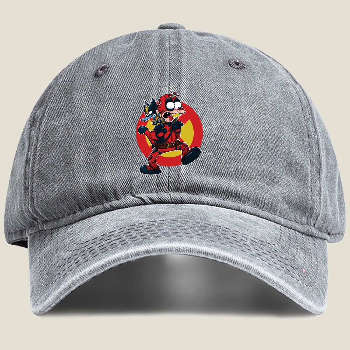 Deadpool and Wolverine: Animated Crossover - Washed Denim - Baseball Cap