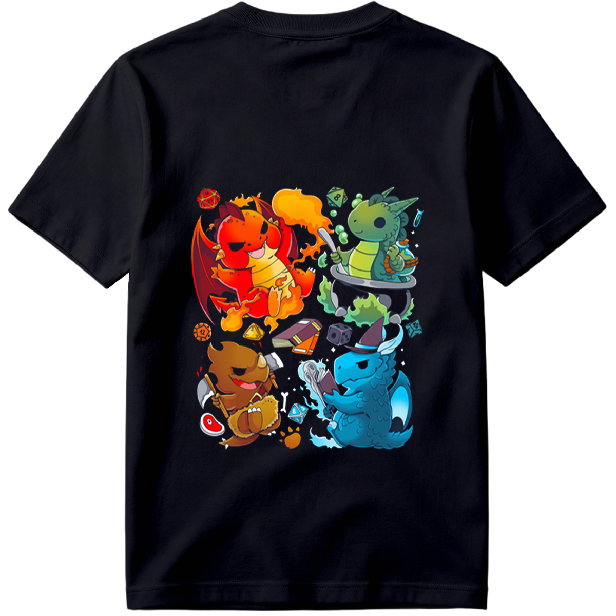 Dragon Quest: Fire, Nature, Earth, and Water Elements - Tee
