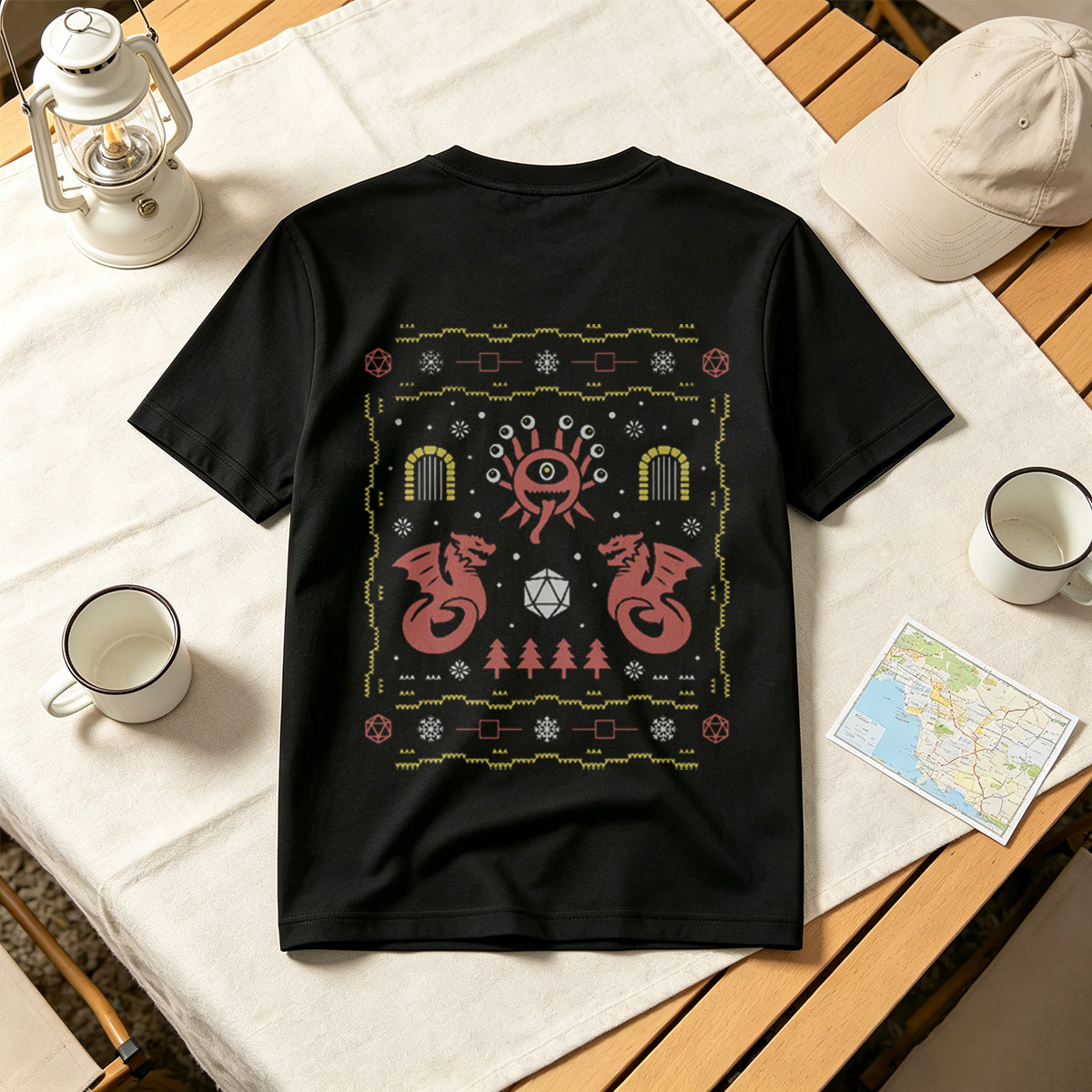 D&D Holiday Dragon & Eye of Vecna Sweater - Tee