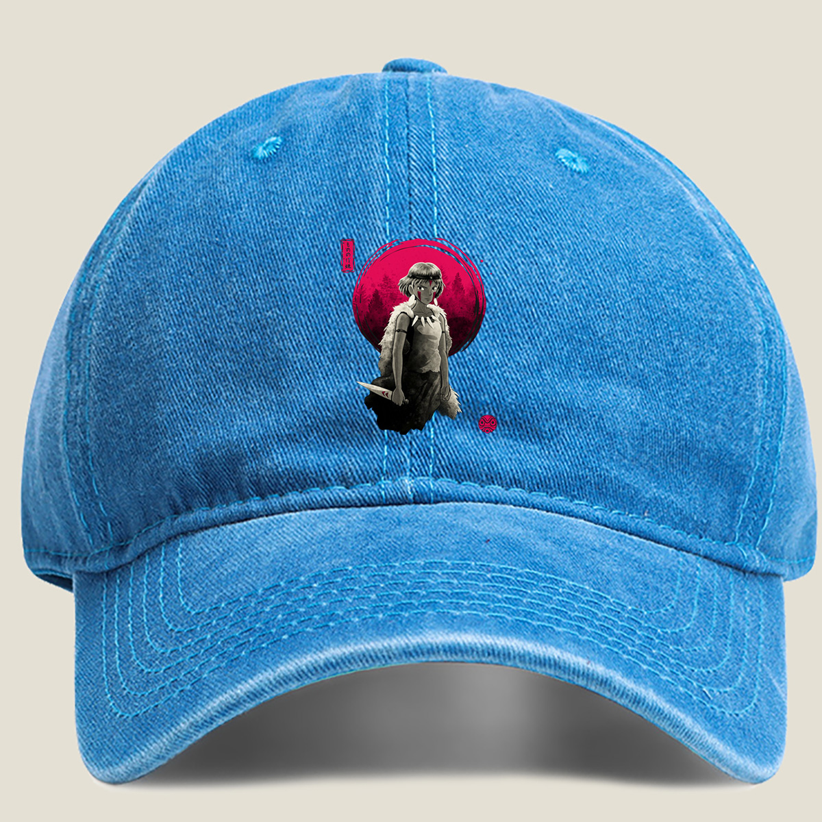 Princess Mononoke - Washed Denim - Baseball Cap