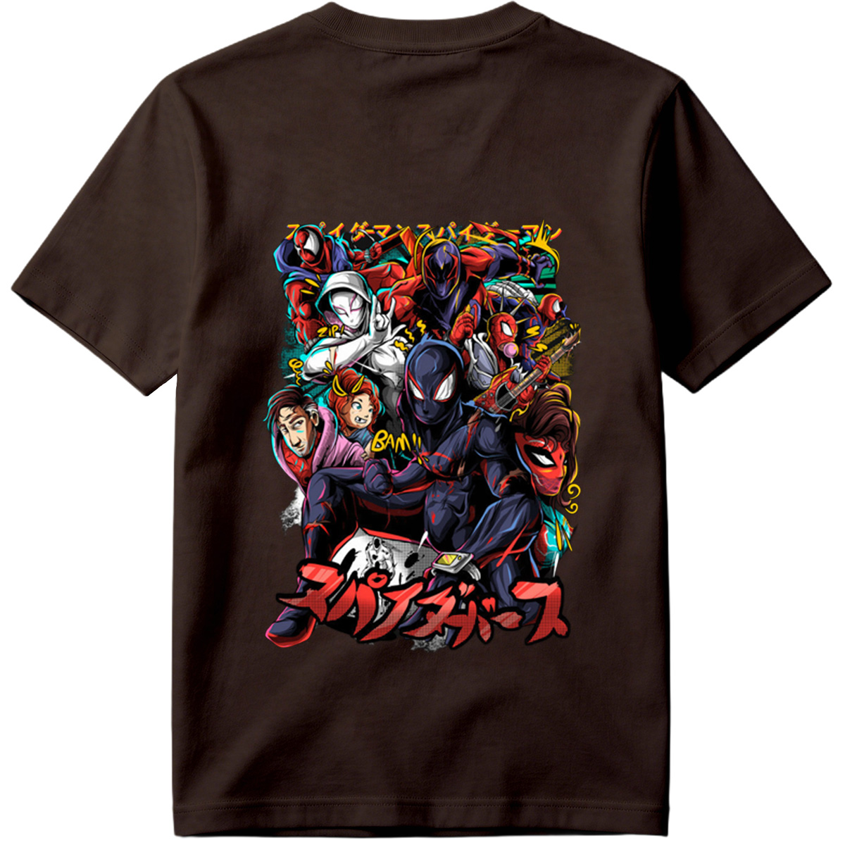 Spider-Verse: Miles Morales, Gwen Stacy, Peter Parker, and the Spider-Family - Tee