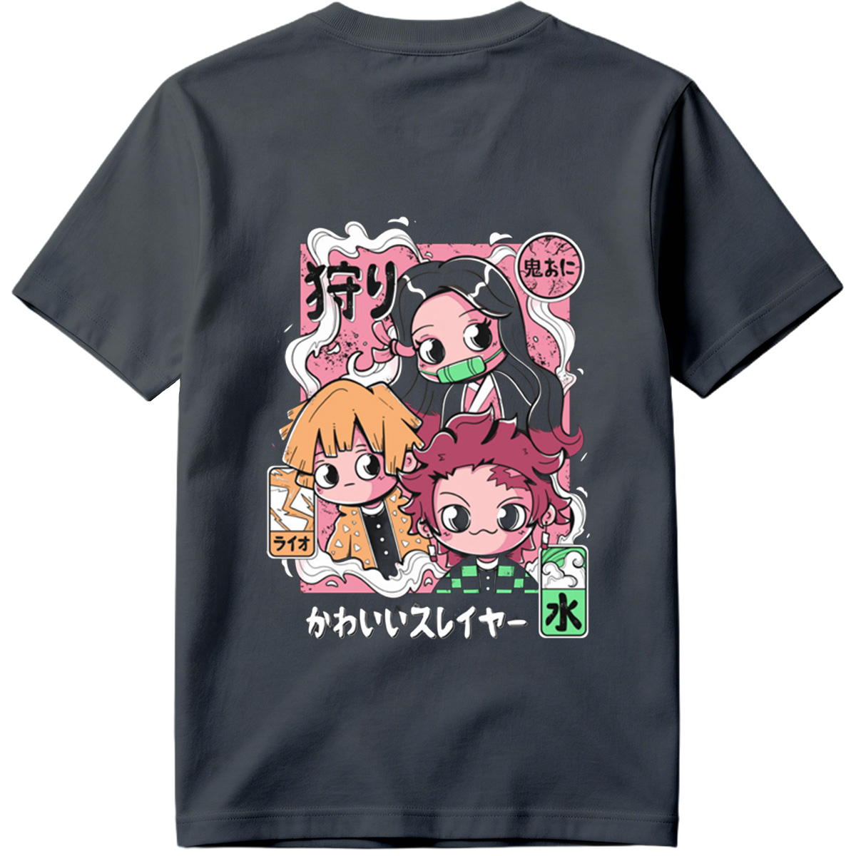 Cute Slayer: Nezuko, Zenitsu, and Tanjiro - Tee