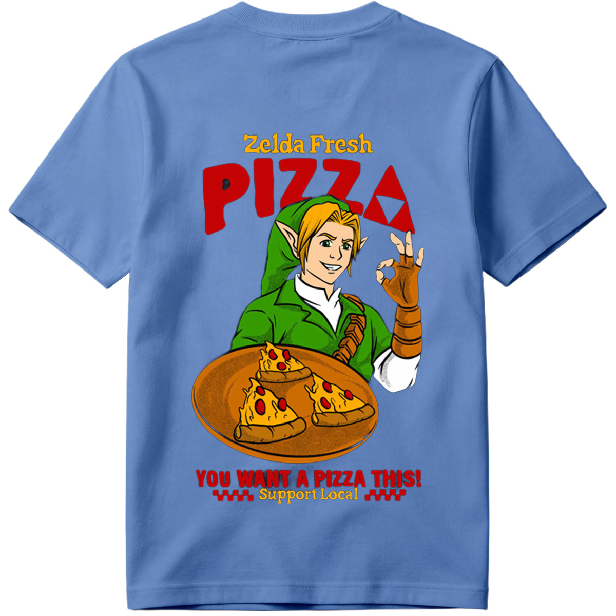 Zelda Fresh Pizza: Link Serves Pizza with a Smile - Tee