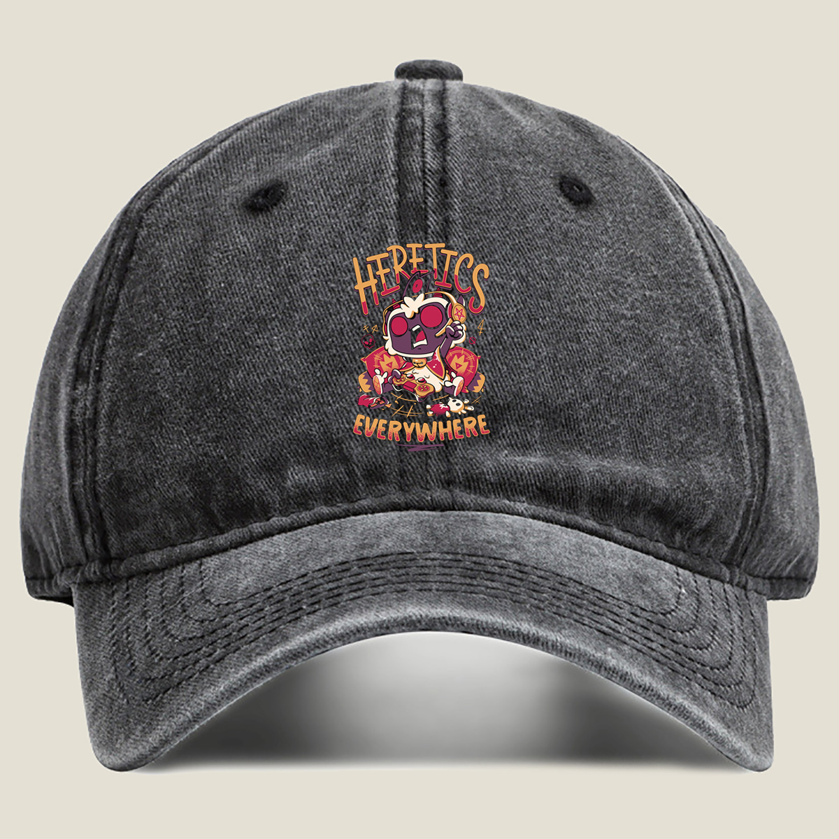 Heretics Everywhere: A Gaming Character Adventure - Washed Denim - Baseball Cap
