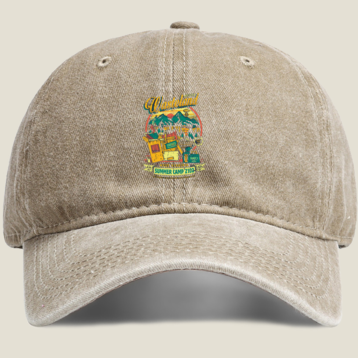 Nuclear Wasteland: Summer Camp 2102 - West Virginia - Washed Denim - Baseball Cap