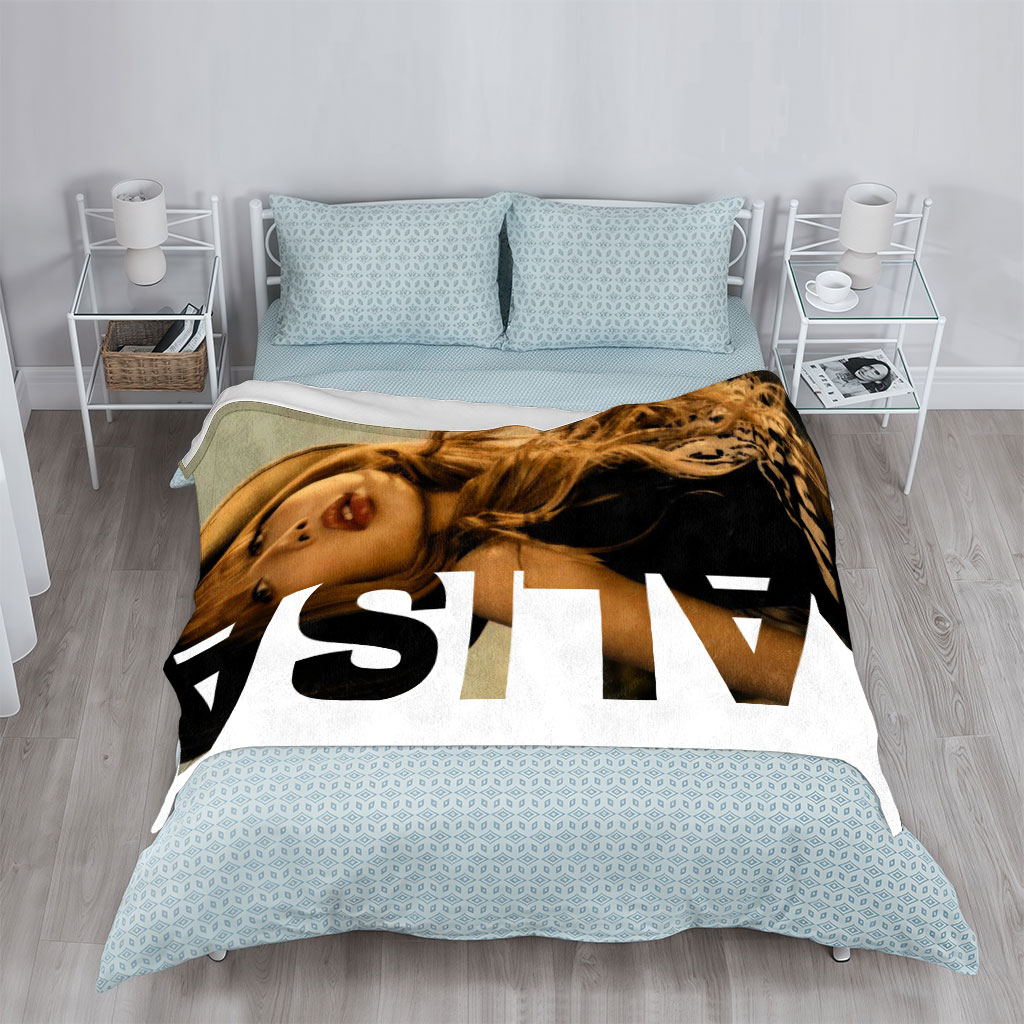 Lisa in a stylish hat and black outfit with bold text overlay - Blankets
