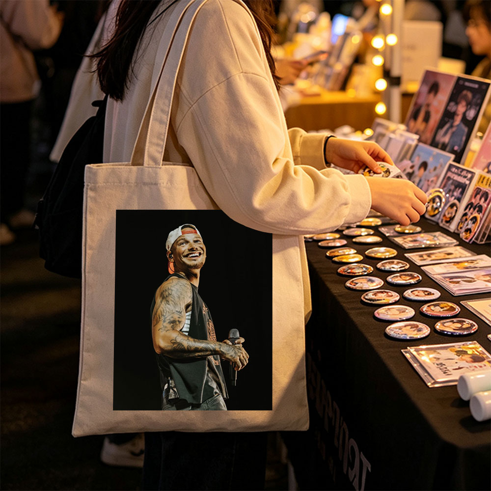 Avicii Performing on Stage with Microphone and Tattooed Arms - Canvas tote bags