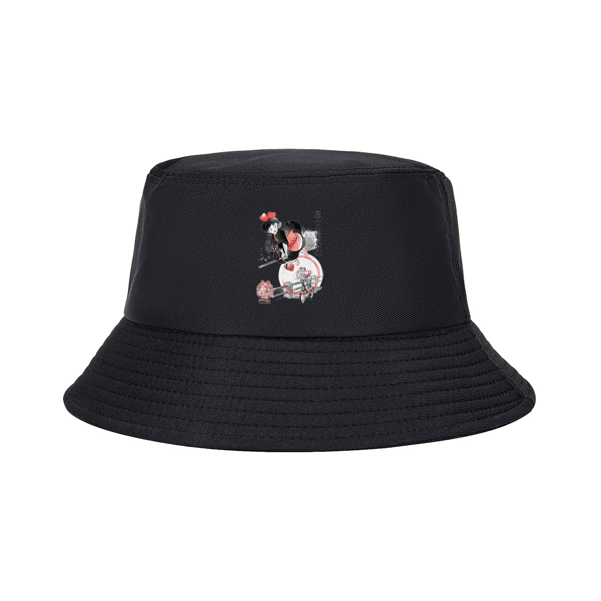 Kiki's Delivery Service: Kiki and Jiji on Broomstick with Delivery Man - Fisherman's Hat