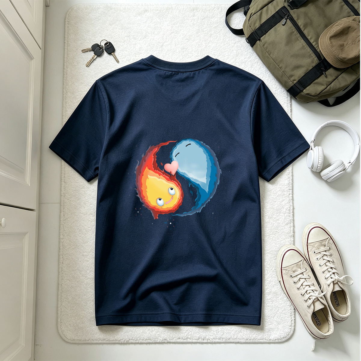 Fire and Ice: A Cosmic Yin Yang - Tee