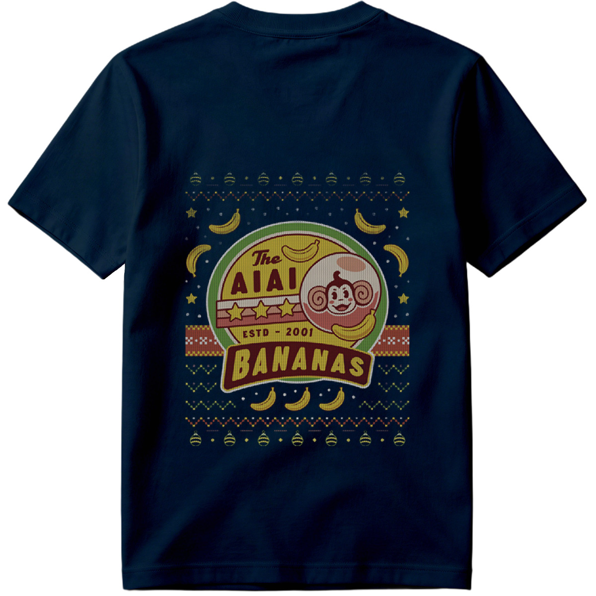 The AIAI Bananas - Monkey and Banana Logo Design - Tee