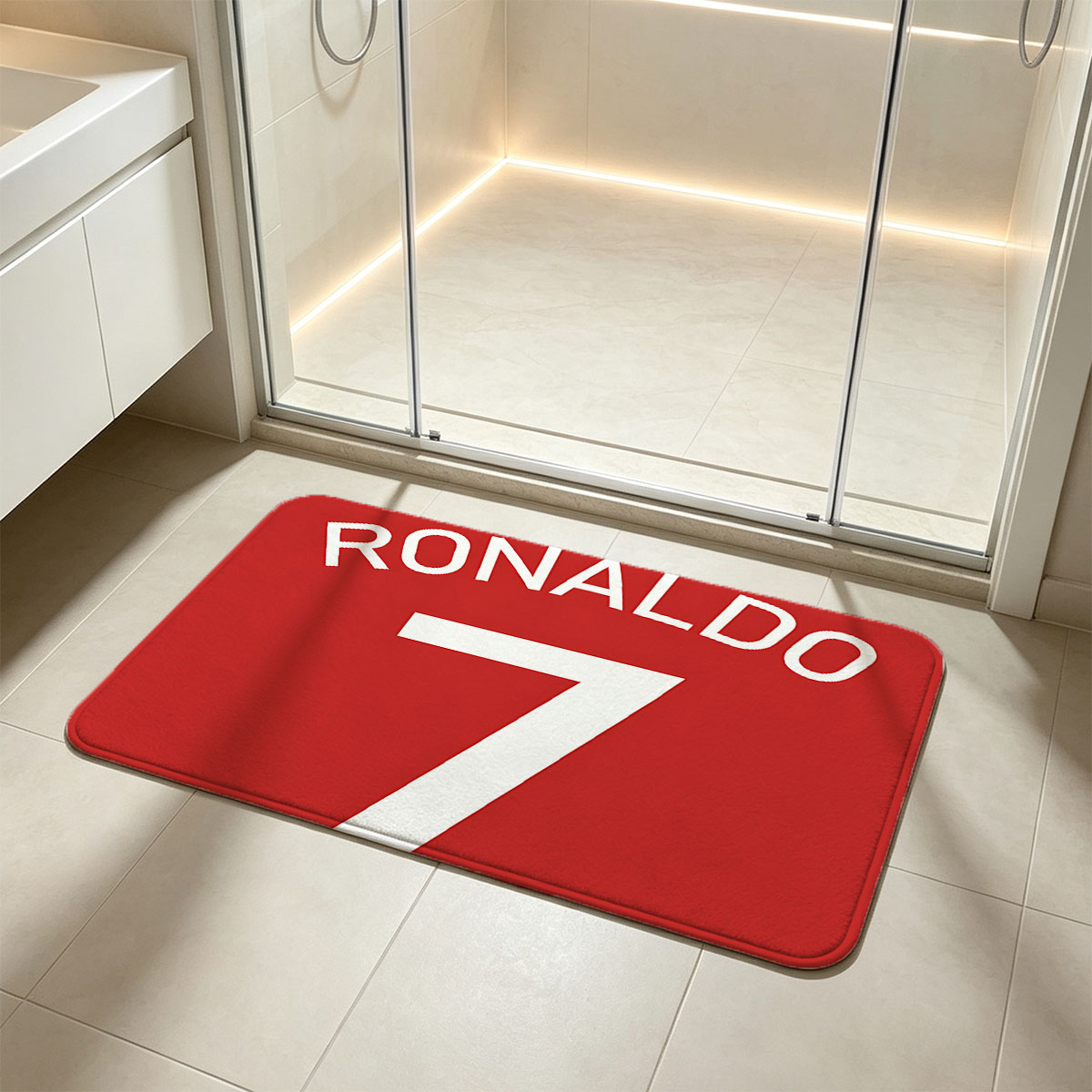 Ronaldo 7 - Football Legend Jersey Number - Flannel floor mat